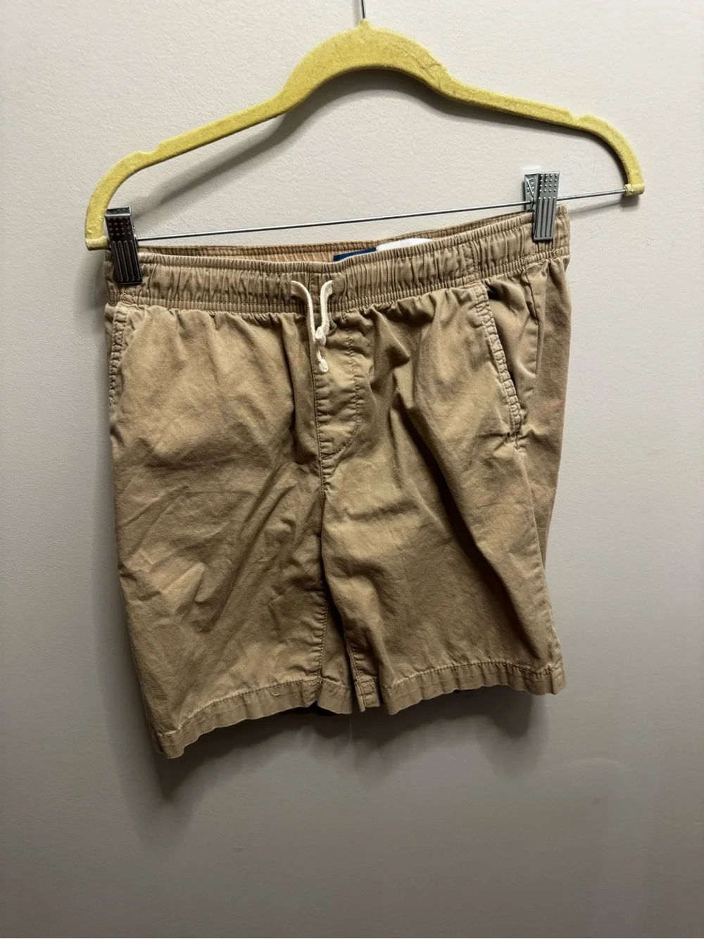 Youth Old Navy Tan Drawstring Relaxed Cotton Shorts - Plus
